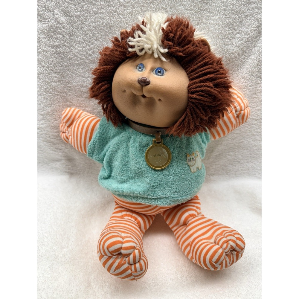 Vintage 1985 Cabbage Patch Kids Koosas Lion Doll Brandy Name Medallion
